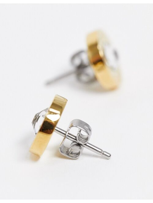 Tommy Hilfiger logo stud earrings in gold