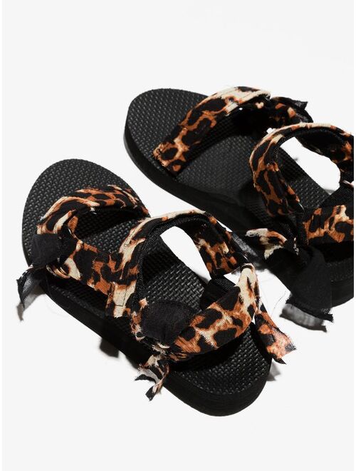 Arizona Love Kids Trekky leopard-print sandals