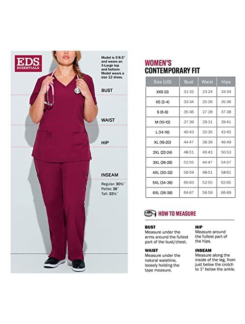 Dickies EDS Essentials Women Scrubs Top V-Neck DK615