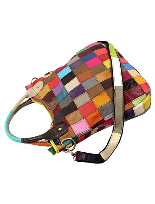 Heshe Womens Sheepskin Leather Handbags Fashion Shoulder Bag Tote Purses