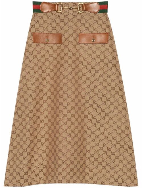 Gucci GG Supreme midi skirt