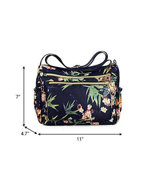 NOTAG Nylon Purses Lightweight Shoulder Bags Multipockets Crossbody Handbags with Adjustable Shoulder Strap