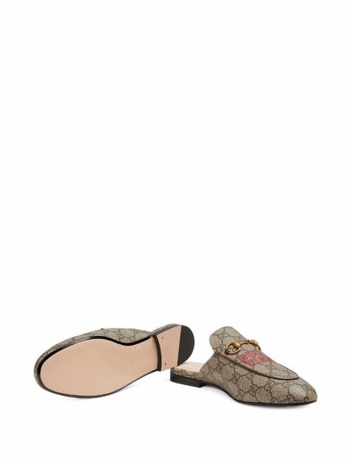 Gucci GG Supreme Horsebit Princetown slippers