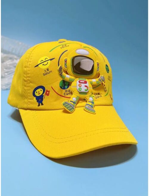 Shein Toddler Kids Astronaut Decor Baseball Cap