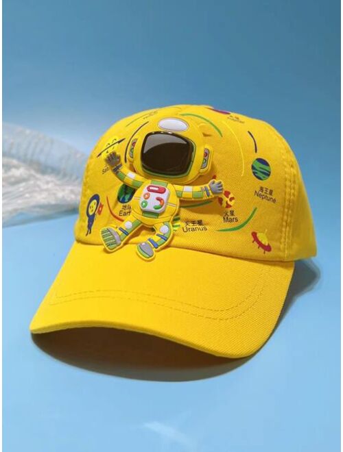 Shein Toddler Kids Astronaut Decor Baseball Cap