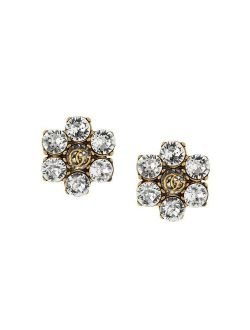 crystal-embellished Double G clip-on earrings