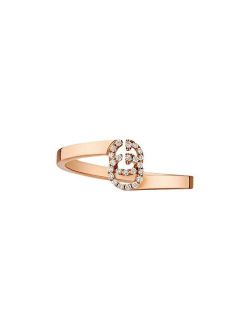 GG ring in rose gold with diamonds