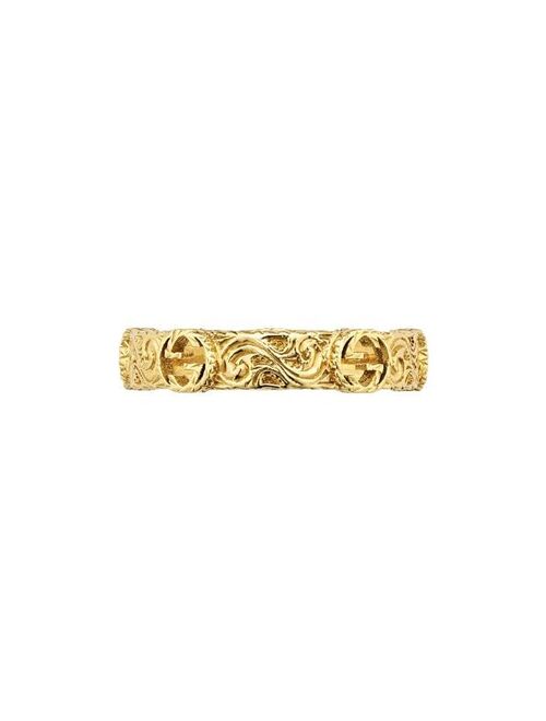 Gucci 18kt yellow gold Interlocking G ring
