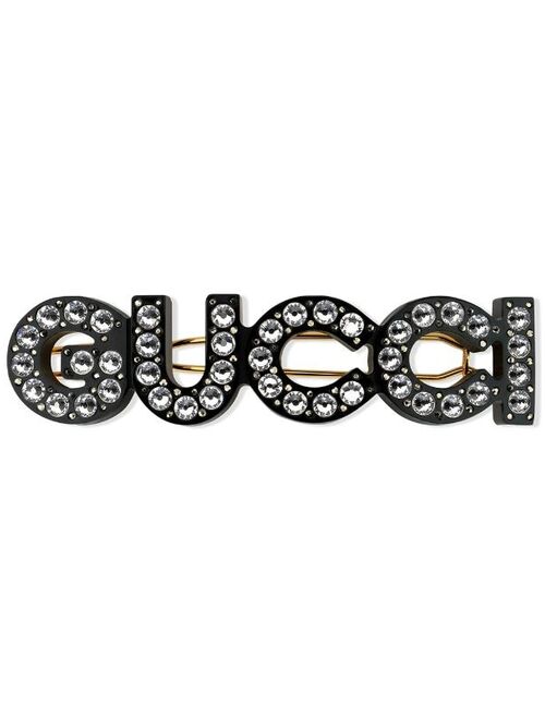 Gucci crystal-embellished hair clip
