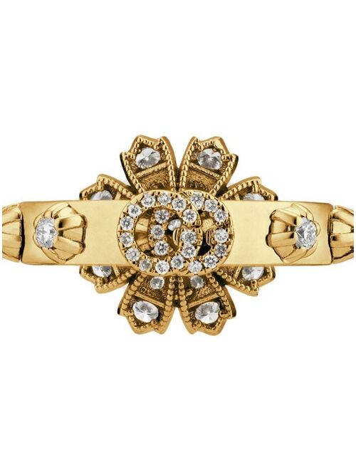 Gucci 18kt yellow gold floral ring