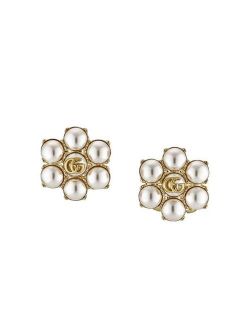 pearl double G earrings