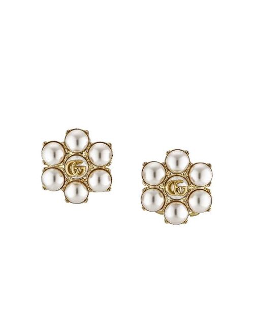 Gucci pearl double G earrings