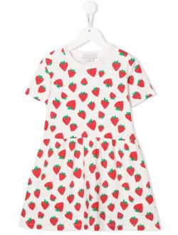 Kids strawberry-print T-shirt dress