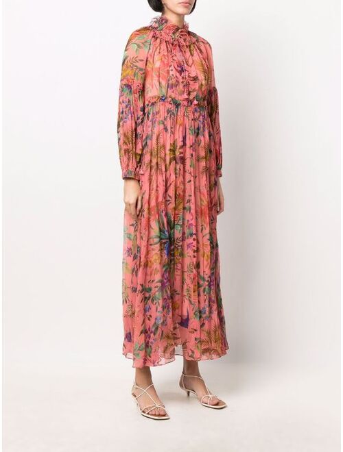 ZIMMERMANN floral print ruffle dress