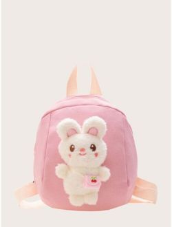 Girls Cartoon Rabbit Decor Classic Backpack