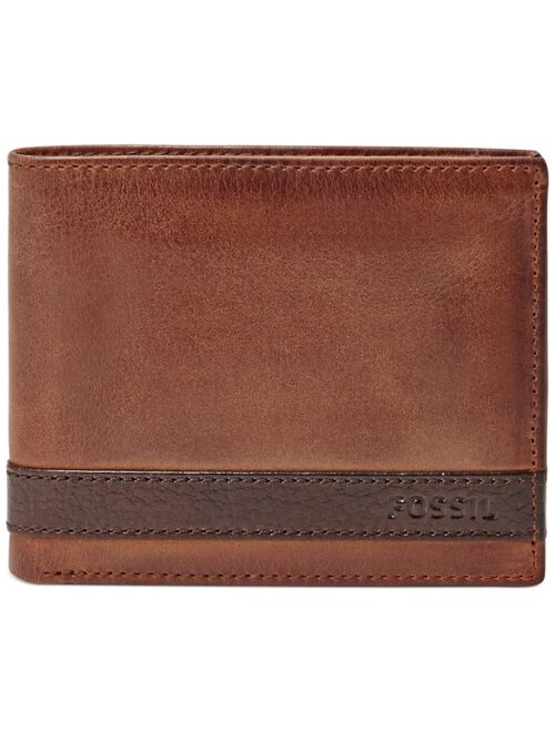 Fossil Men's Quinn Bifold With Flip ID Leather Wallet