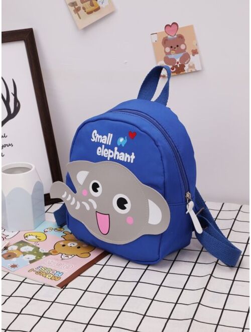 Shein Kids Cartoon Elephant Graphic Backpack