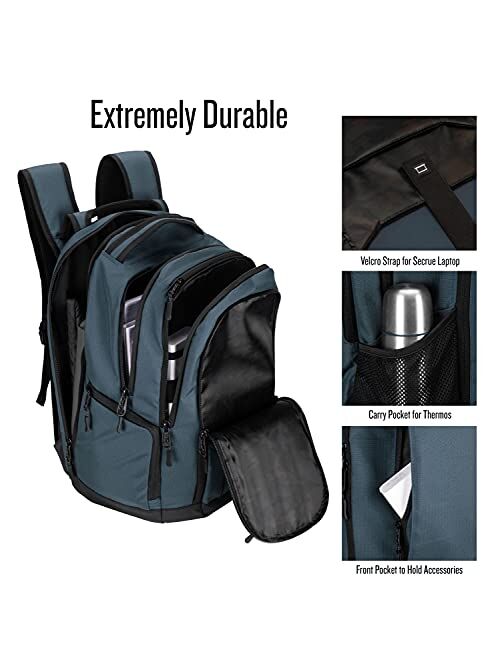 Dickies Laptop Backpack, Water Resistant College Computer Bag for School, Fits 15.6 Inch Notebook (Airforce Blue)