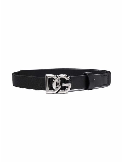 Dolce & Gabbana Kids logo-buckle belt