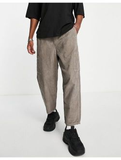balloon fit pants in cord with cargo pockets