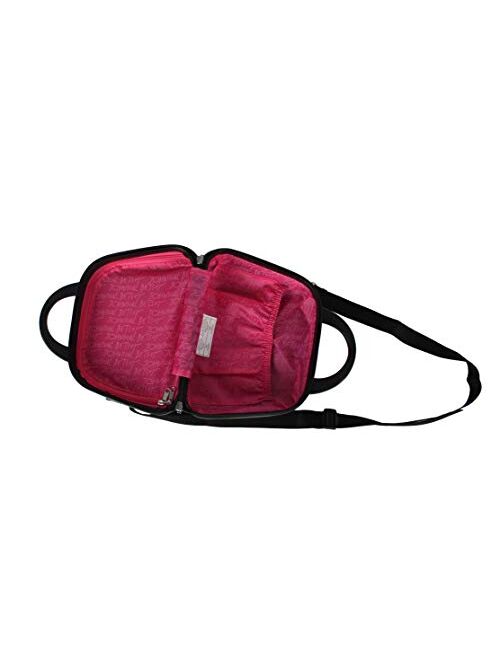 Betsey Johnson Hardside Cosmetic Case - Lightweight Small Size Hardshell Travel Hand Makeup Bag - Adjustable Shoulder Strap - Bag for Women and Girls - Multi-Functional C