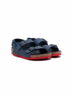 Kids Birko-Flor double-strap sandals