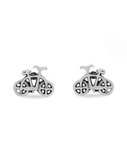 Boma Jewelry Sterling Silver Bicycle Stud Earrings