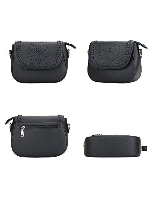 KKXIU Crossbody Bags for Women Hollow Purses with Adjustable Strap