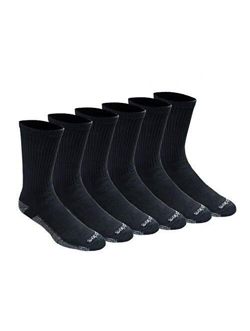 Dickies Men's Multi-Pack Dri-tech 2.0 Moisture Control Heel-Lock Crew Socks