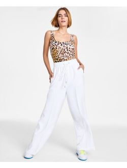 Leopard-Print Sleeveless Bodysuit