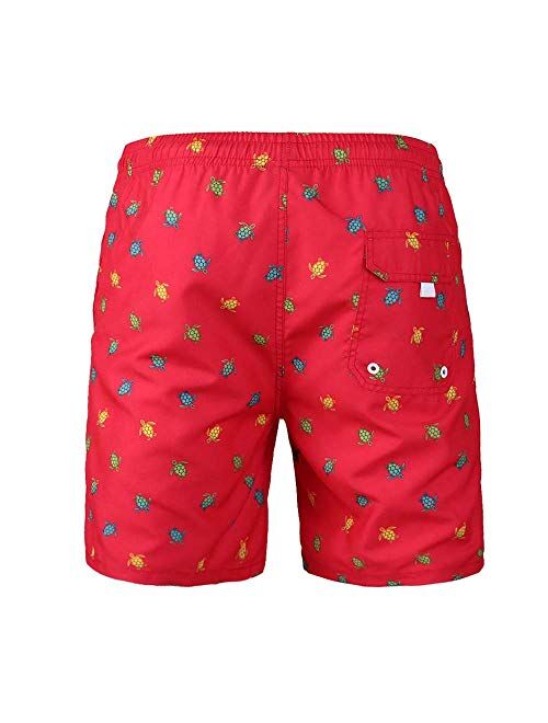 Beautiful Giant Father and Son Swim Trunk Stretch Waist Beach Quick Dry Slim Fit Casual Swimsuit