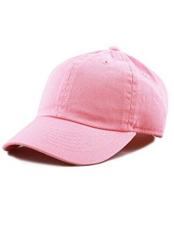 The Hat Depot Kids Washed Low Profile Cotton and Denim Plain Baseball Cap