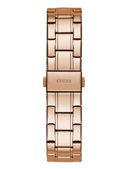 GUESS Women's Rose Gold-Tone Stainless Steel Bracelet Watch 38mm