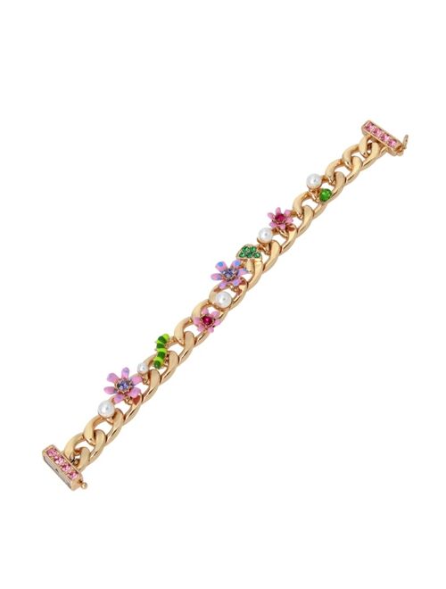 Betsey Johnson Women's Flower Link Bracelet