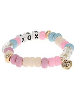 Buy Betsey Johnson Women's Tzarina Pink Beads Stretch Bracelet 