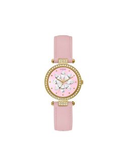 Women's Pink Leather Strap Watch 32mm