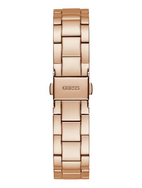 GUESS Women's Rose Gold-Tone Stainless Steel Bracelet Watch 36mm