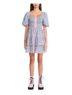 Printed Tiered Fit & Flare Dress