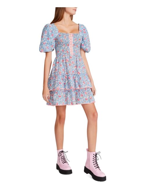 Betsey Johnson Printed Tiered Fit & Flare Dress