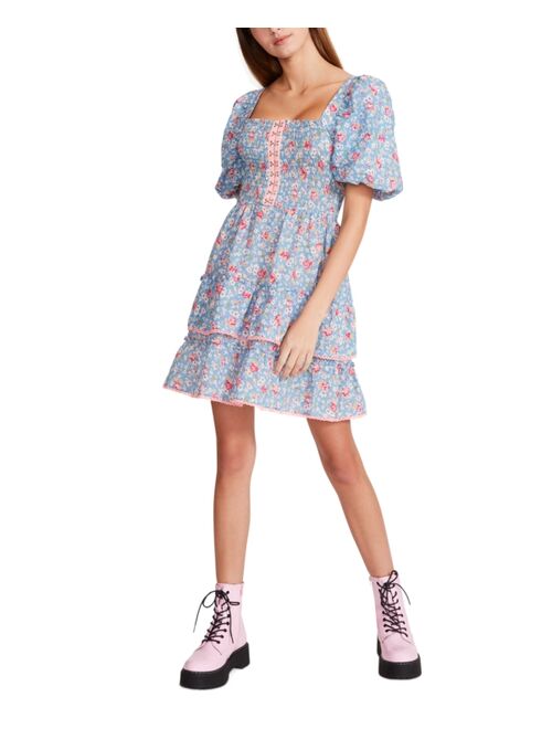 Betsey Johnson Printed Tiered Fit & Flare Dress