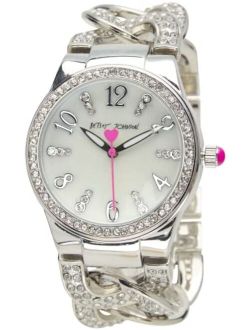 Women's Watch - Curb Chain Bracelet Wristwatch, 3 Hand Quartz Movement: BJW014M1