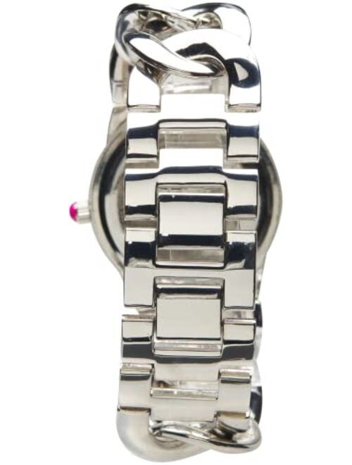 BETSEY JOHNSON Women's Watch - Curb Chain Bracelet Wristwatch, 3 Hand Quartz Movement: BJW014M1