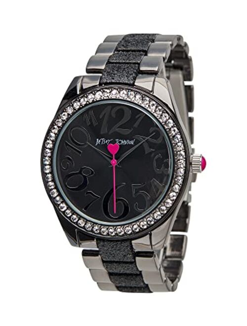 BETSEY JOHNSON Women's Watch - Glitteratzi Wristwatch, 3 Hand Quartz Movement: BJW017PU