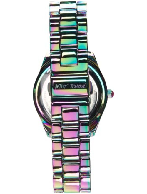 BETSEY JOHNSON Women's Watch Set - Link Band Wristwatch with Stacked Bracelets: BJWS001
