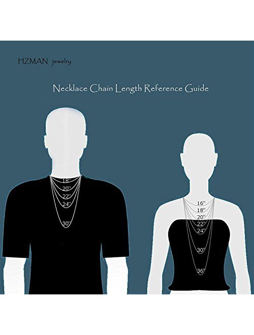 HZMAN Mens Cubic Zirconia Freemason Symbol Masonic Stainless Steel Pendant Necklace 22+2 inch Chain