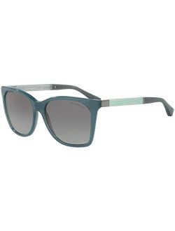 EA4075 Sunglasses 553911 - Opal Grey Green Frame, Grey Gradient 57mm