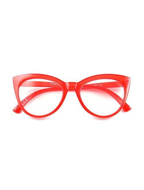 Betsey Johnson womens Rhett Glasses Blue Light Glasses Frame, Shiny Red, 62mm US