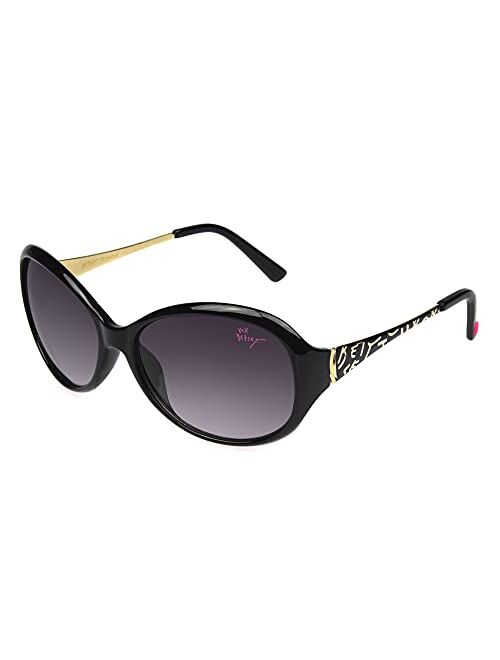 Betsey Johnson Women's Genevive Sunglasses Oval, Animal, 60mm