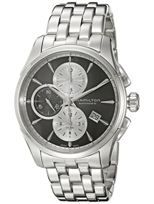 Hamilton Men's 'Jazzmaster' Swiss Automatic Stainless Steel Watch, Color:Silver-Toned (Model: H32596181)