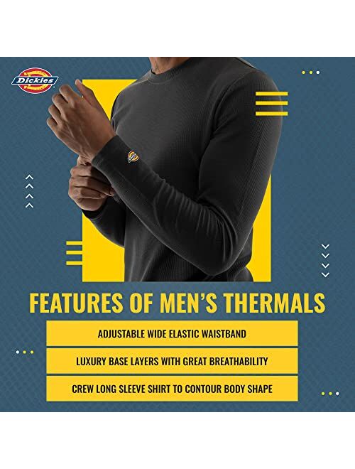 Dickies Mens Long Thermal Underwear 2 Piece Cold Weather Base Layer Set For Men